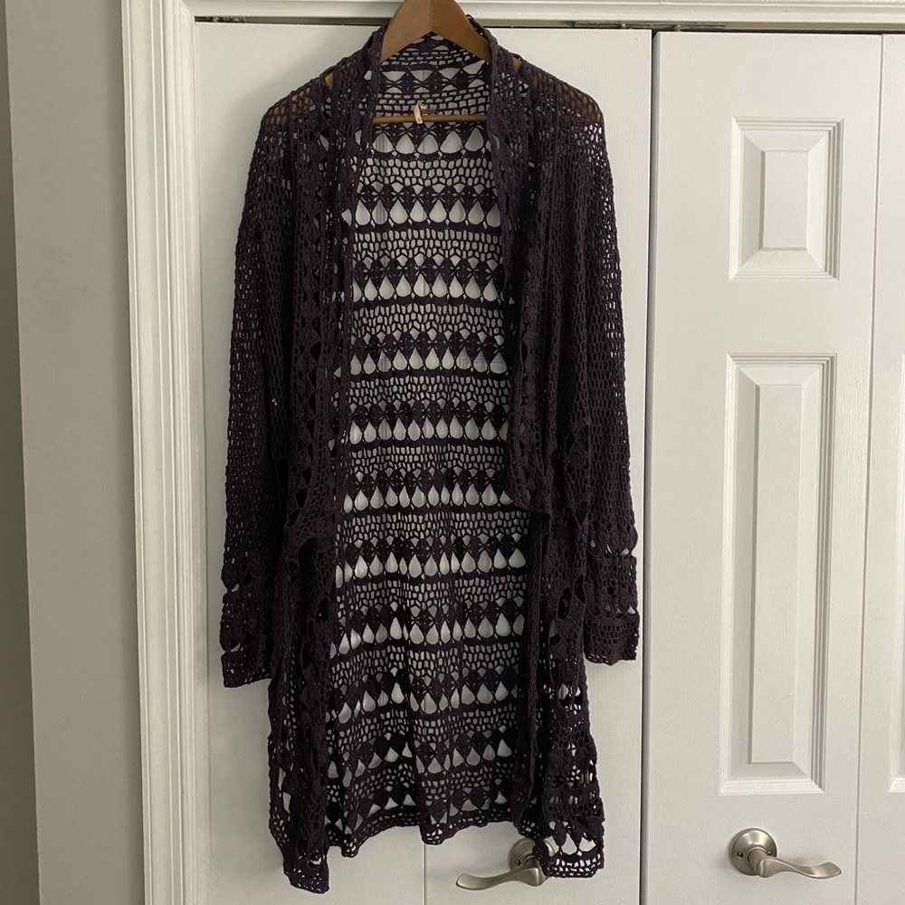 Free People Crochet Cardigan